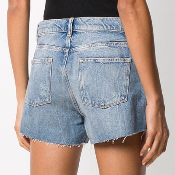 ALL SAINTS WINNIE CUT OFF SHORTS SIZE 28 MID INDIGO NEW WITH TAGS - Picture 3 of 7